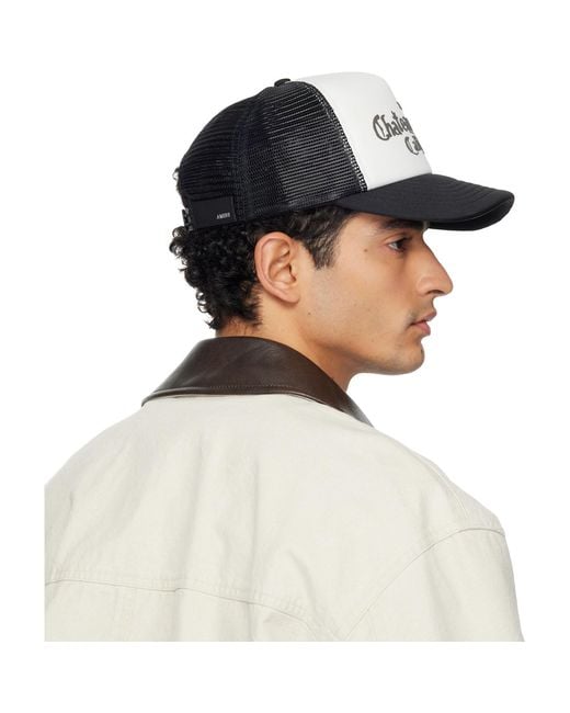 Amiri Black 'Chateau Foam Trucker Cap for men