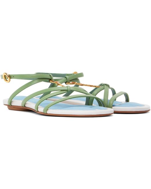Jacquemus Black 'Les Sandales Pralu Plates' Sandals