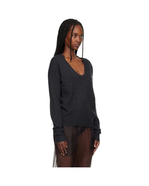 Commission Black U Neck Sweater