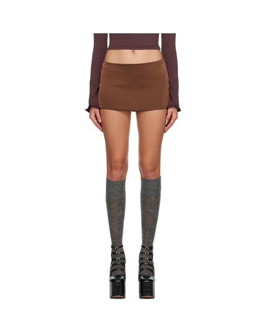 GUIZIO Black Zip Miniskirt