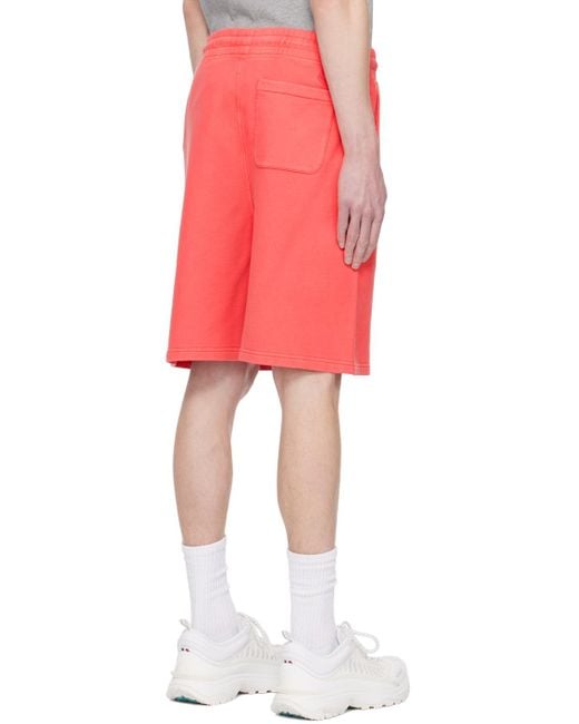 Moncler Red Pink Drawstring Shorts for men