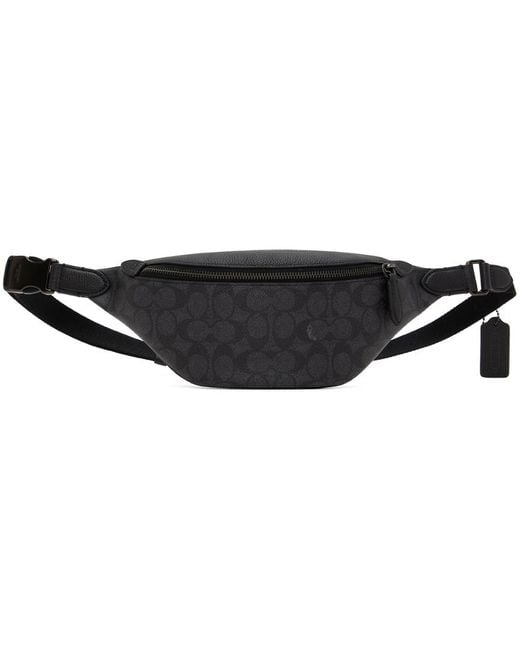 COACH Black Charter 7 Belt Bag for men