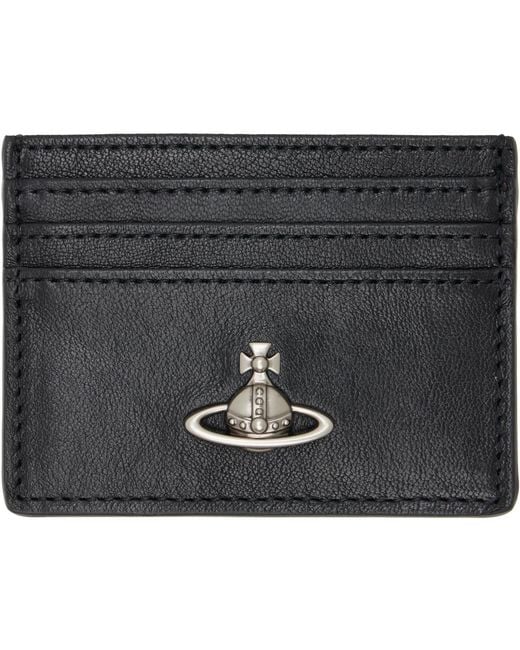 Vivienne Westwood Black Flat Card Holder for men