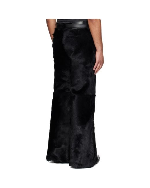 Lu'u Dan Black 'Year Of The Horse' Pony Phat Xl Leather Trousers for men