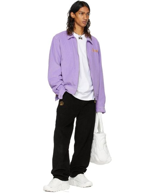 Drew House Ssense Exclusive Purple Painted Mascot Jacket for men