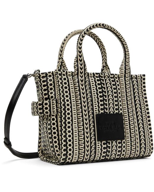 Marc Jacobs Black & White 'the Monogram Leather Small' Tote