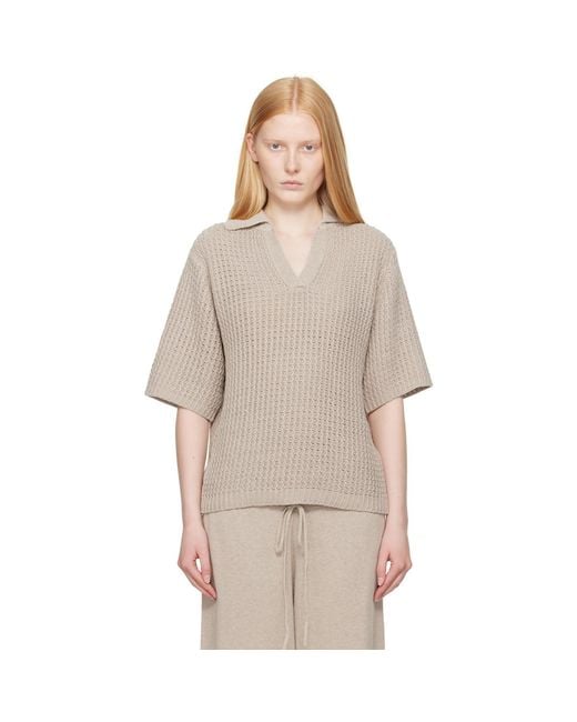 Lauren Manoogian Natural Taupe Rack Polo