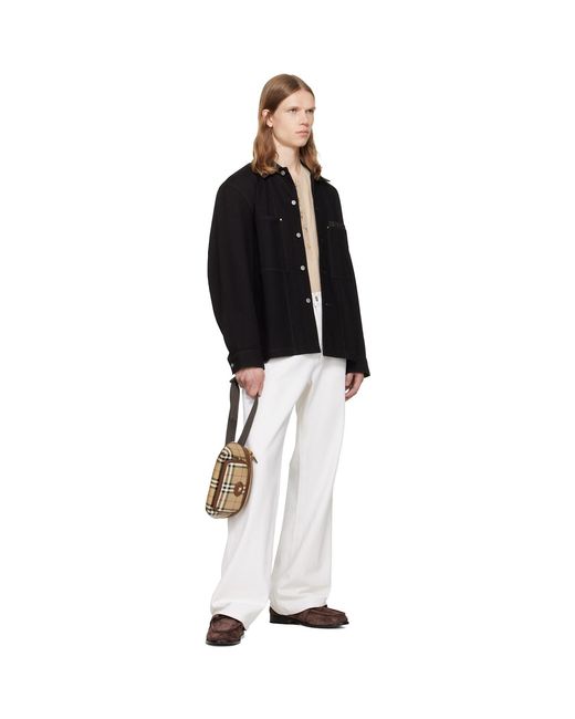 Burberry Brown Check Belt Bag for men