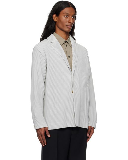 Homme Plissé Issey Miyake White Basics Blazer for men