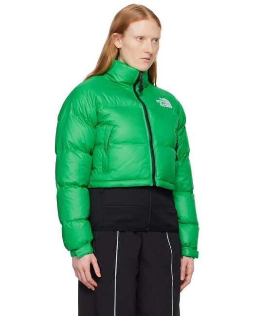 The North Face Green Nuptse Short Jacket