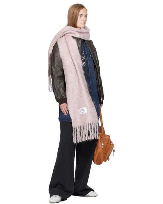 Acne Multicolor Mohair & Wool Scarf for men