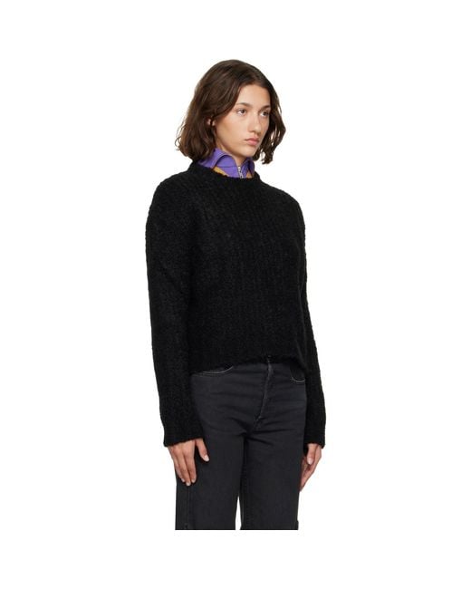 MM6 by Maison Margiela Black Bouclé Sweater