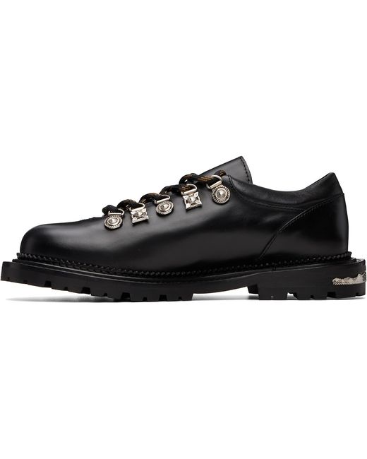 Toga Virilis Black Hard Leather Derbys for men