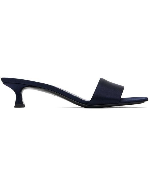The Row Black Combo Kitten Heeled Sandals