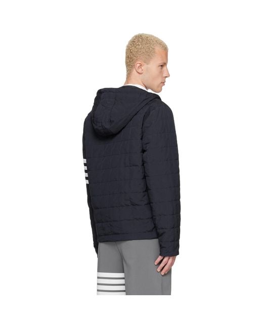 Thom Browne Blue Ripstop Light Weight Down Jacket for men