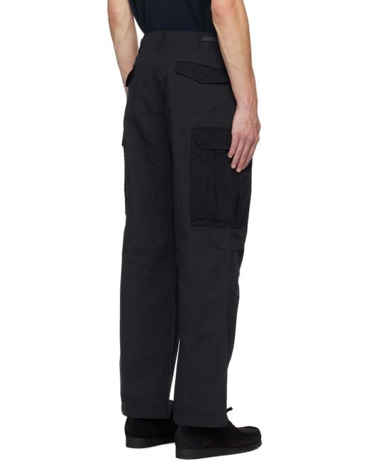 Nanamica Black Wide-leg Cargo Pants for men