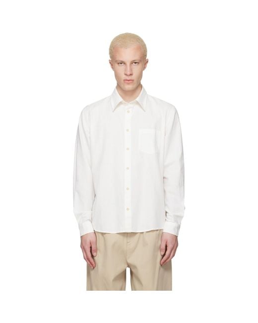 A.P.C. Black Harris Shirt for men