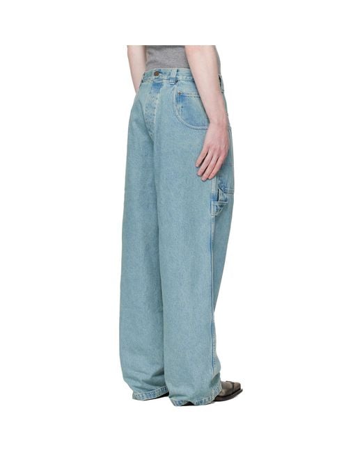 Vetements Blue Back-To-Front Hip-Hop Jeans for men
