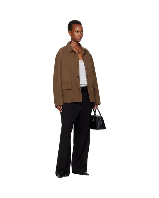 LE17SEPTEMBRE Brown Field Denim Jacket