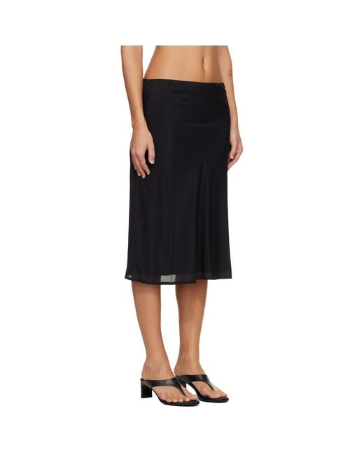 Belle Anna Black Lea Midi Skirt