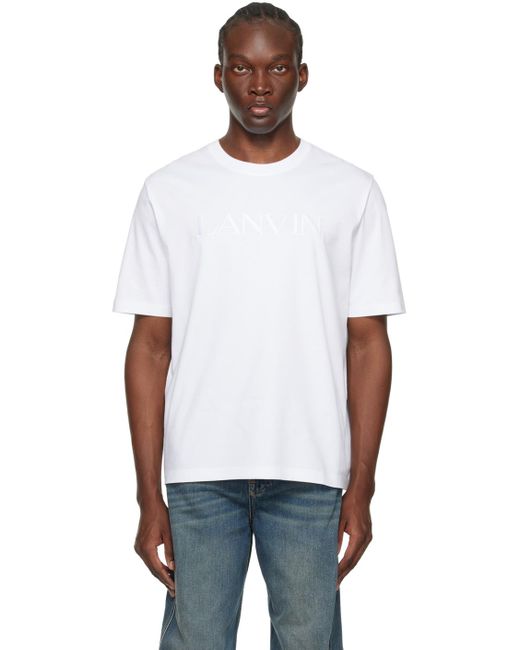 メンズ Lanvin ホワイト オーバーサイズ Tシャツ White