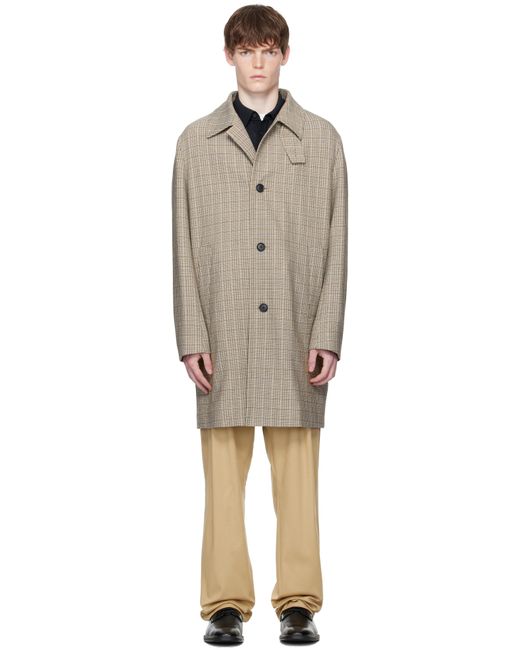 Boss Black Classic-Fit Check Pattern Coat for men