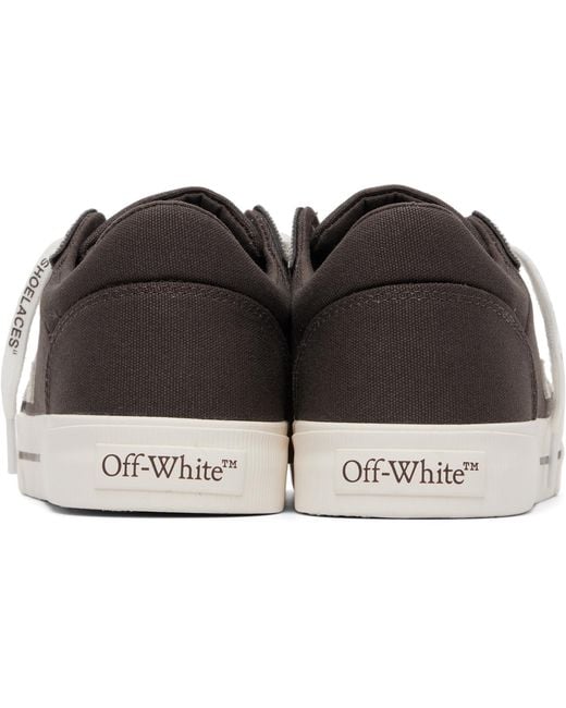 Off-White c/o Virgil Abloh Black Low Vulcanized Canvas Sneakers for men