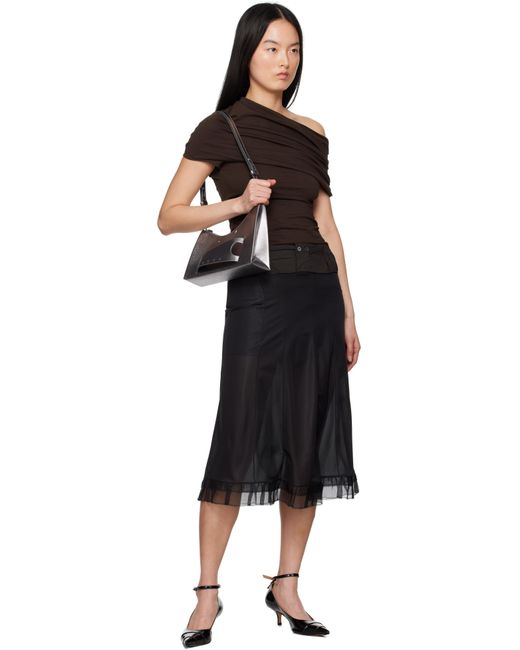Maison Margiela Black 'Anonymity Of The Lining' Midi Skirt