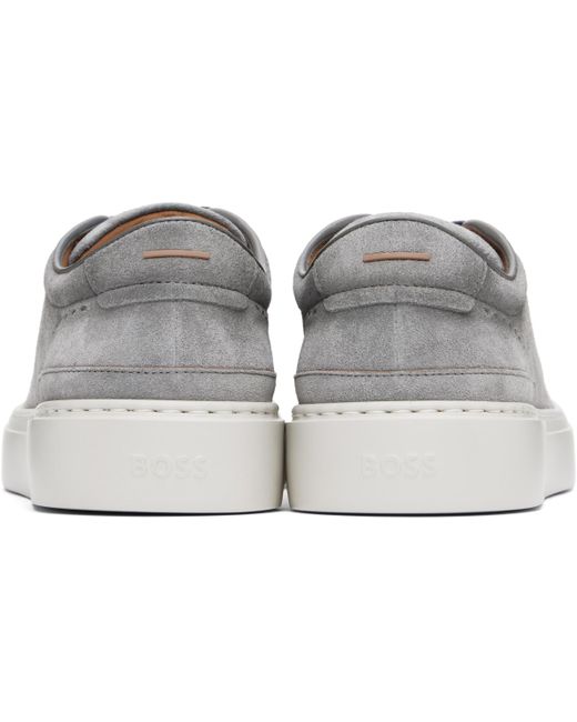 【関税込み】BOSS グレー Gary ローカットスニーカー メンズ BOSS グレー Gary ローカットスニーカー ブラック | Lyst