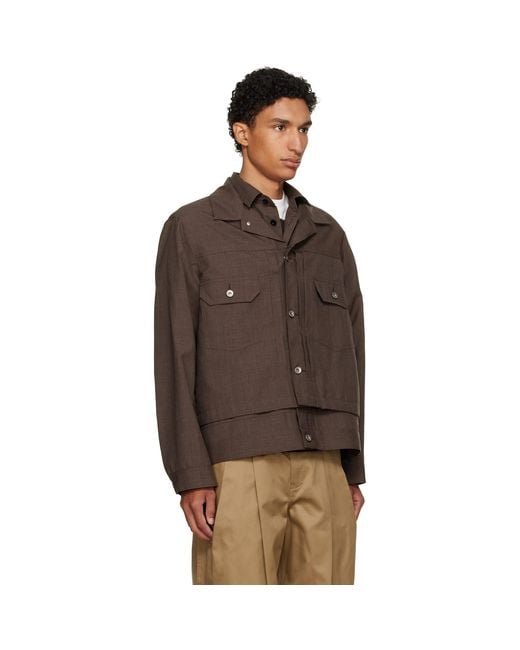 Sacai Brown Suiting Jacket for men