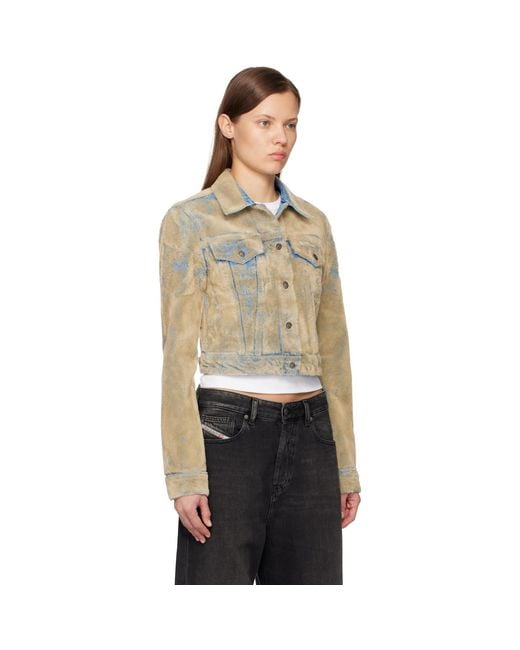 Acne Multicolor Flocked Denim Jacket