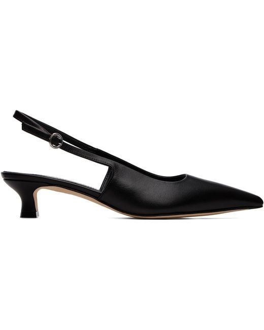 Aeyde Black Catrina Slingback Heels