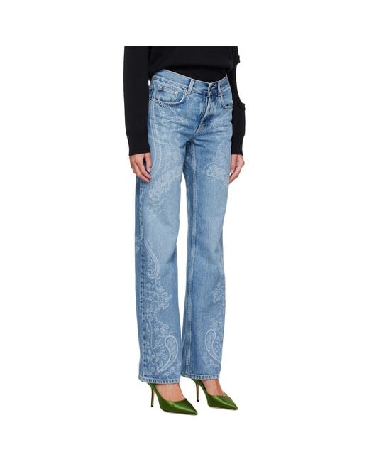 Off-White c/o Virgil Abloh Blue Paisley Susy Jeans