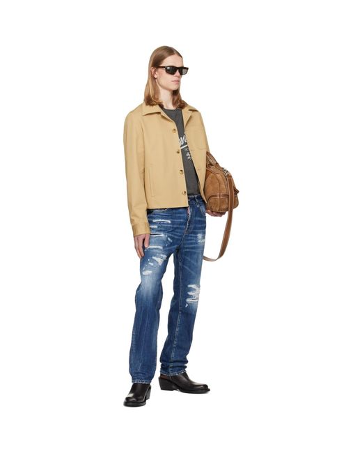 Amiri Natural Script Collar Shirt Jacket for men