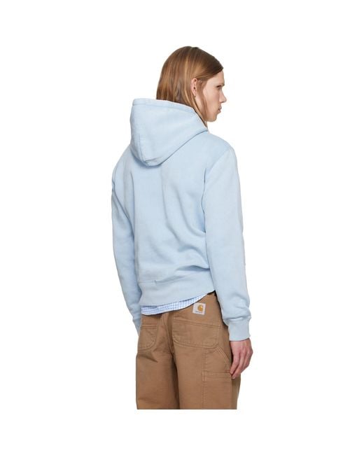 Polo Ralph Lauren Blue Polo Bear Garment-Dyed Fleece Hoodie for men