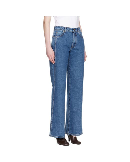 Balmain Blue Straight Denim Jeans