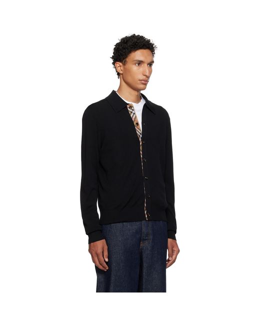 Burberry Black Wool Cardigan for men