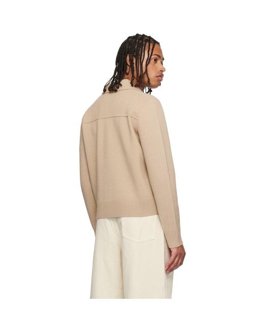 Dries Van Noten Natural Wool Cardigan for men