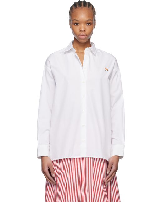 Maison Kitsuné ホワイト ベビーフォックス パッチ クラシック シャツ White