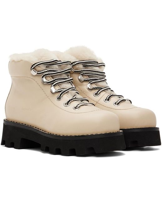 Proenza Schouler Black Shearling Hiking Boots