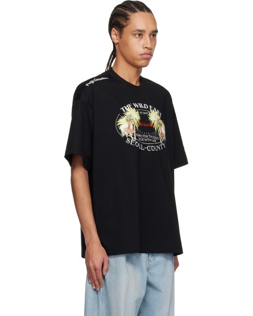 WOOYOUNGMI Palm Tree Graphic T-Shirt in Black for Men | Lyst