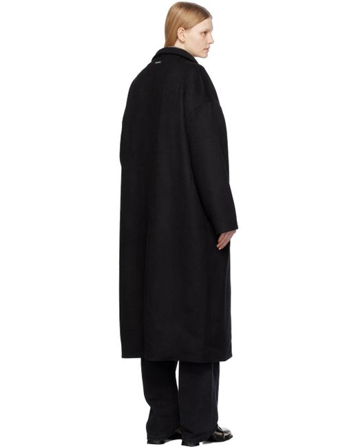 Han Kjobenhavn Black Dropped Shoulder Coat