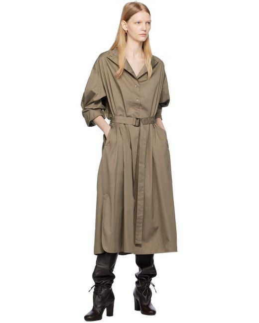 Lemaire Black Taupe Housse Midi Dress