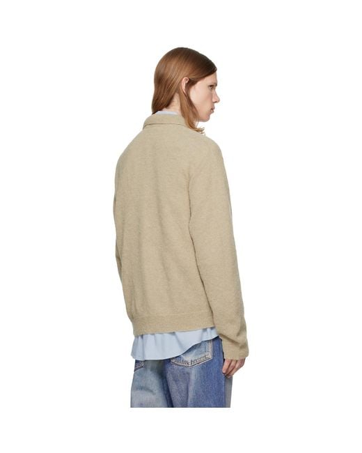 Our Legacy Natural Evening Polo Cardigan for men