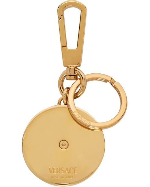 Versace Gold & Black Medusa biggie Keychain for Men Lyst