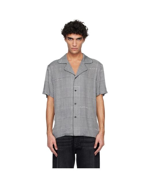 Balmain Black Pyjama Printed Prince Of Wales Shirt for men