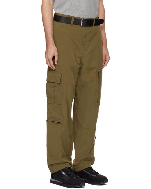 Boss Green Khaki Pocket Cargo Pants for men