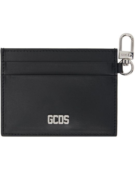 Gcds Black Comma Leather Card Holder