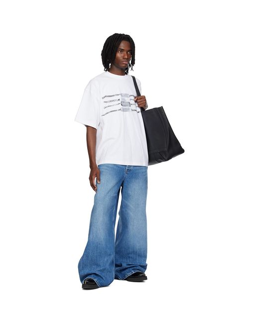 Alexander Wang White Oversized Graphic T-Shirt for men