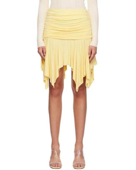 GIMAGUAS Yellow Disco Miniskirt